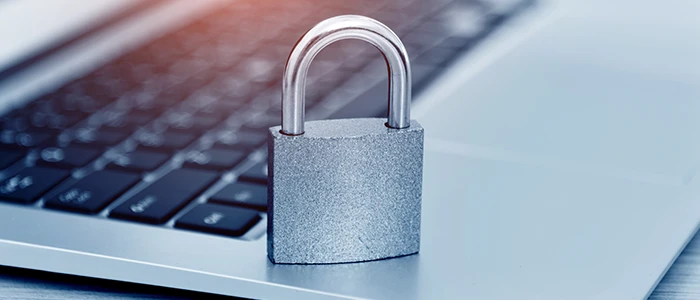 Picture of a computer and a lock